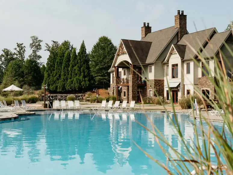 Apartments and pool