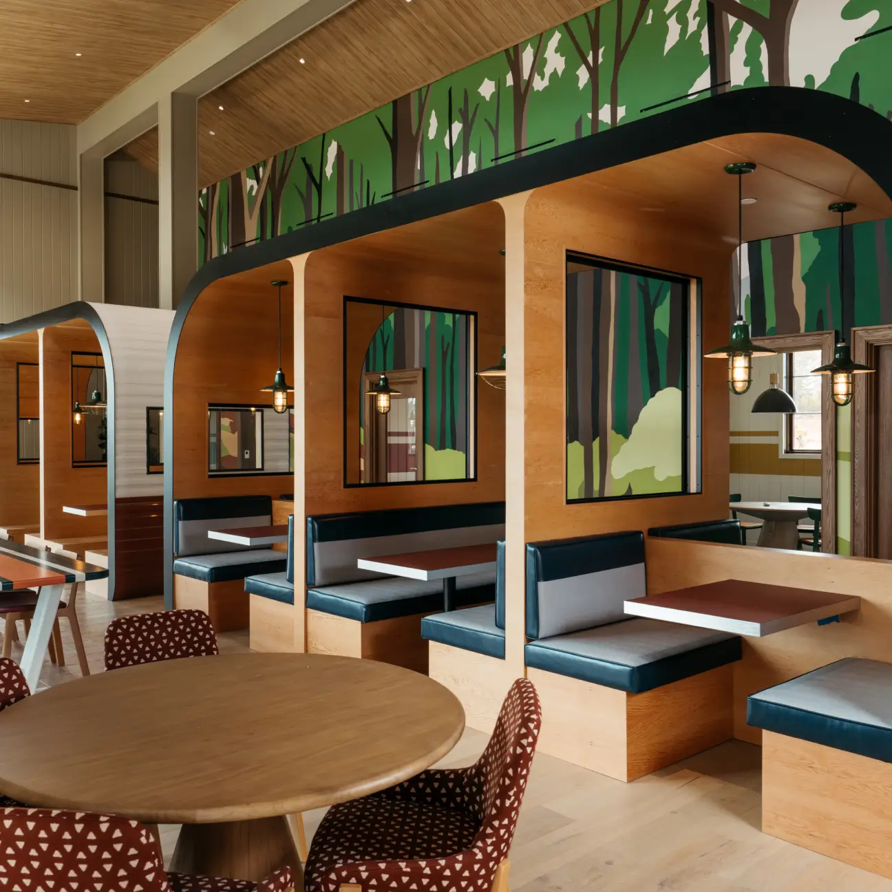 booth style study seating
