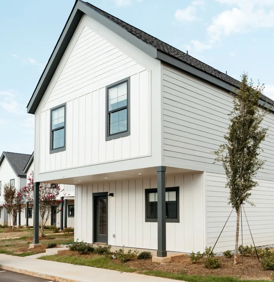 exterior of a townhome
