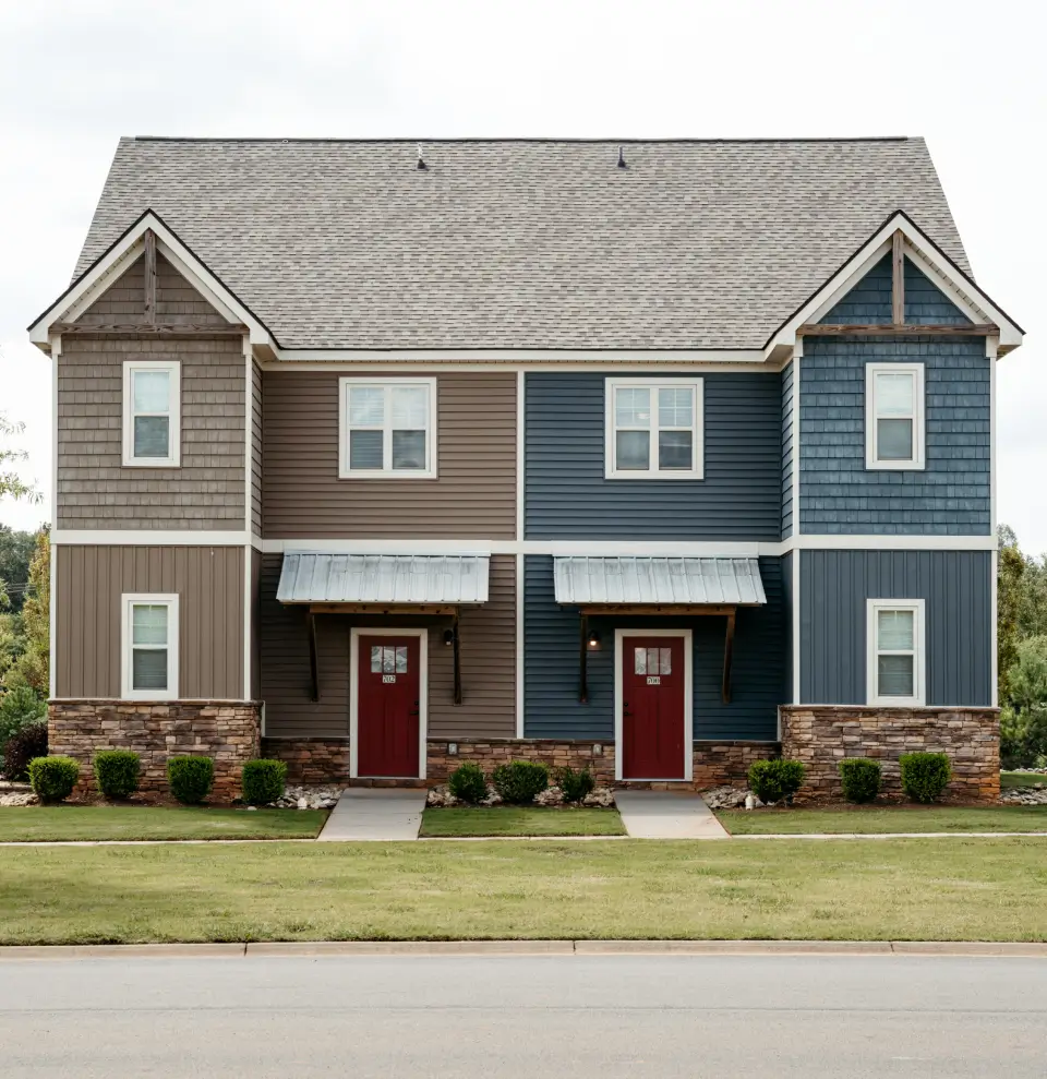 exterior of a townhome