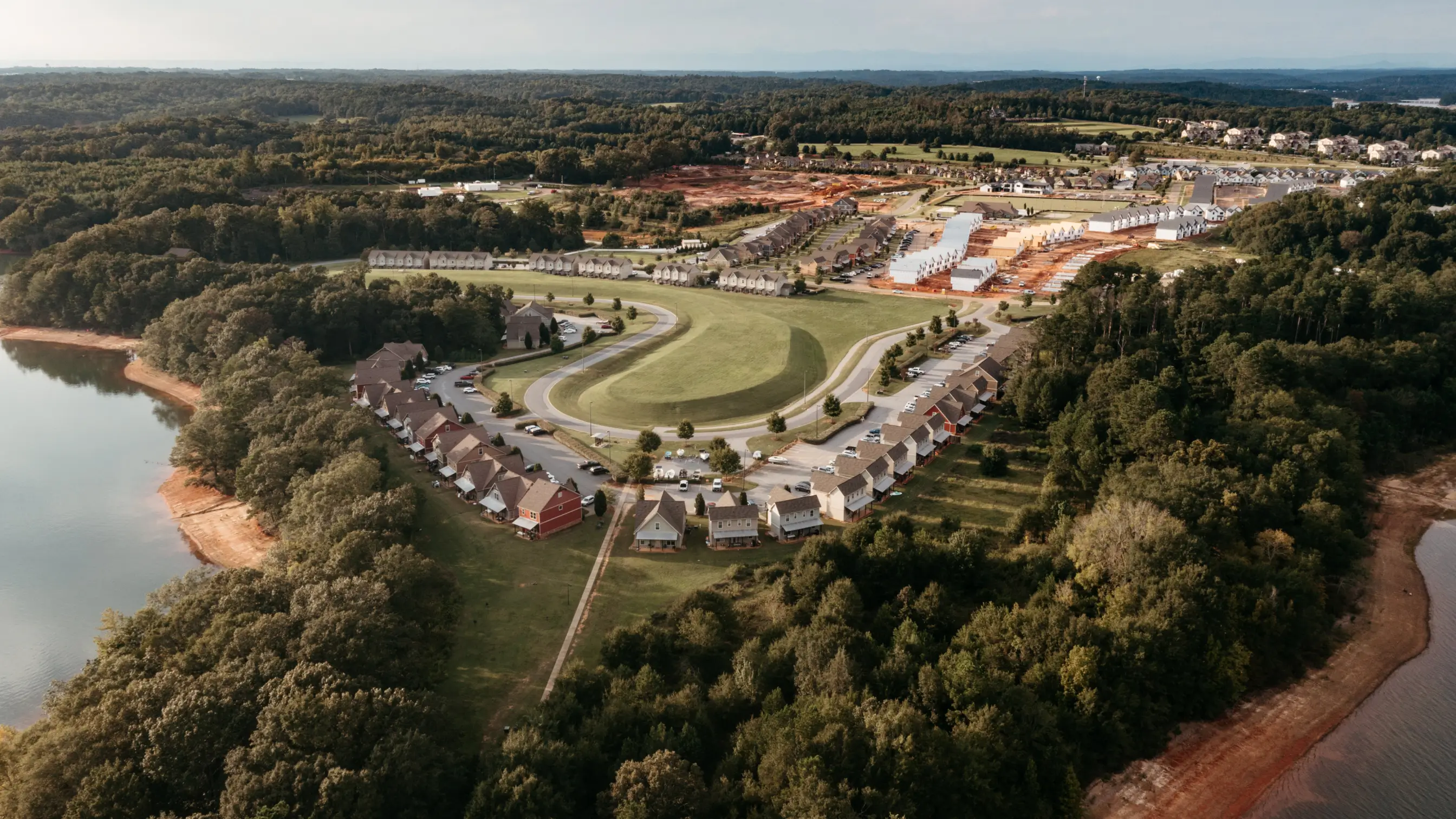 arial shot of the community